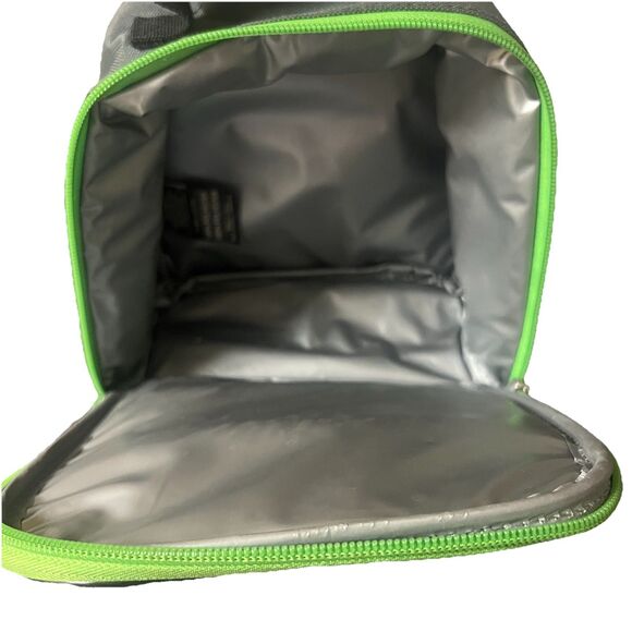 Minecraft School Soft Insulated Dual Lunch Box Tote Kit Bag Boys Creeper - Picture 3 of 6